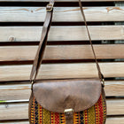 flap crossbody handbag in woven pattern 2