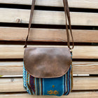 piccolino flap crossbody handbag in woven fabric (++ color options)