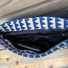 piccolino flap crossbody handbag in leaf & wine pattern