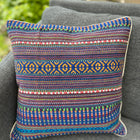 Cushion Cover-border stripes pattern1 in blue