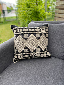 Cushion Cover-Aztec pattern2 in black and white