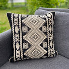 Cushion Cover-Aztec pattern2 in black and white