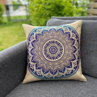 Cushion Cover-Mandala3 in blue