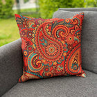 Cushion Cover-paisley pattern in red