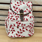 backpack leaf and wine pattern (++ color options)