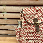 backpack red polka dots