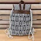 backpack slingbag polka dots with feather pattern