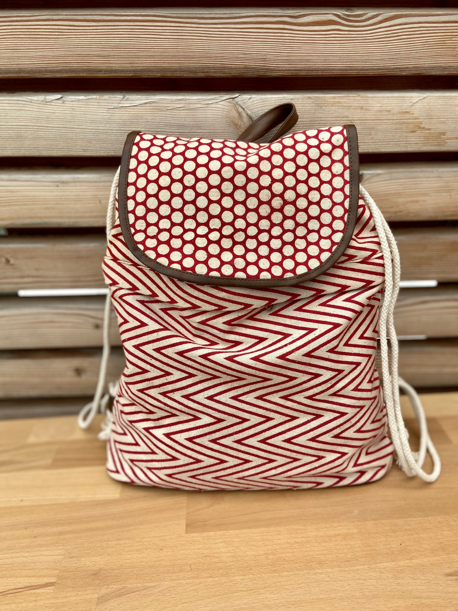 backpack slingbag polka dots and triangle pattern (++ color options)