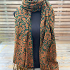 Tusha boho shawl (reversible in jaal pattern)-3