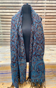 Tusha boho shawl (reversible in jaal pattern)-5